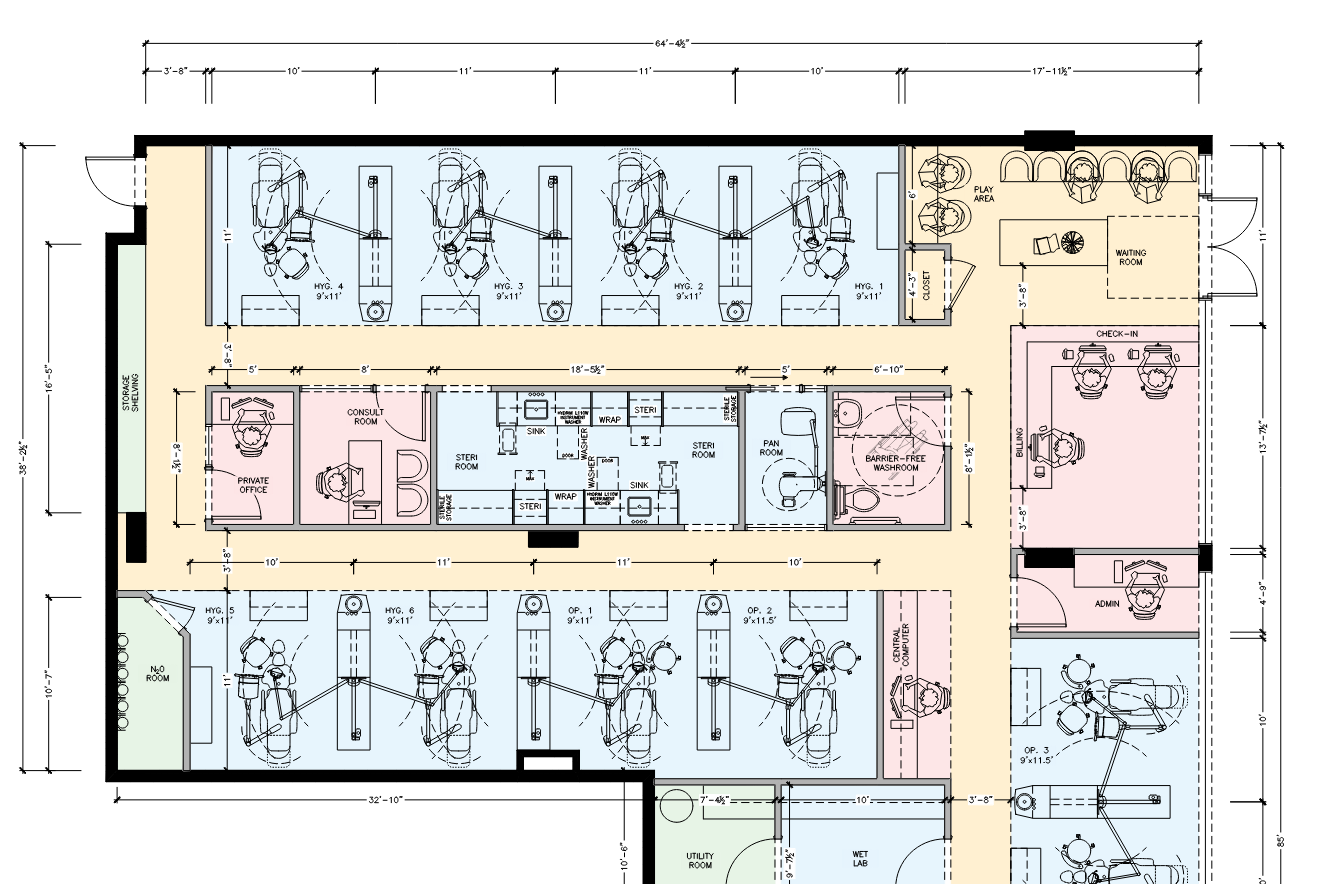 Space Planning for Dental Clinics — Tenant Improvement (view 3 of 3)