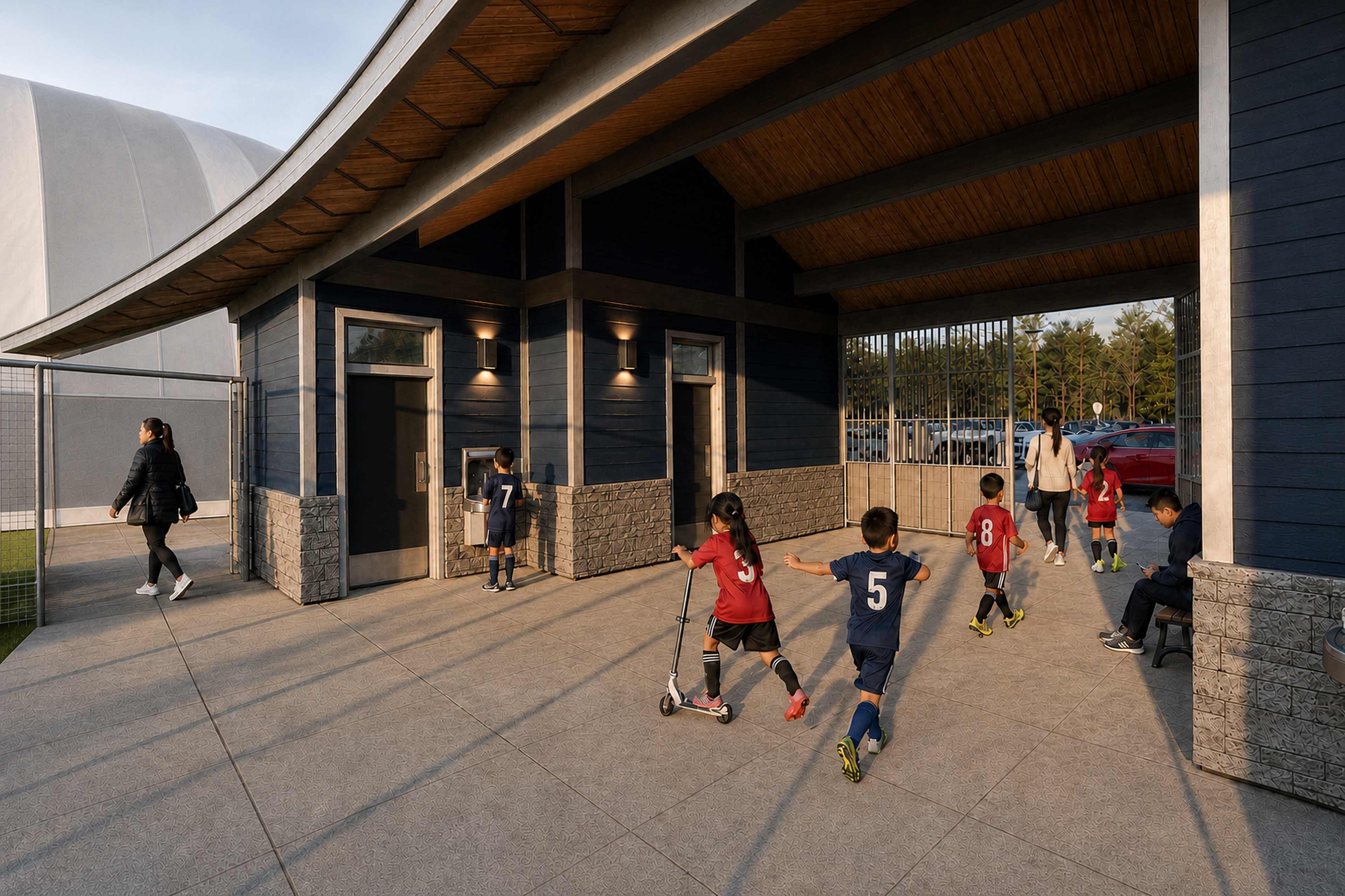 Sports Facility Entrance Structure — Small Buildings (view 2 of 3)