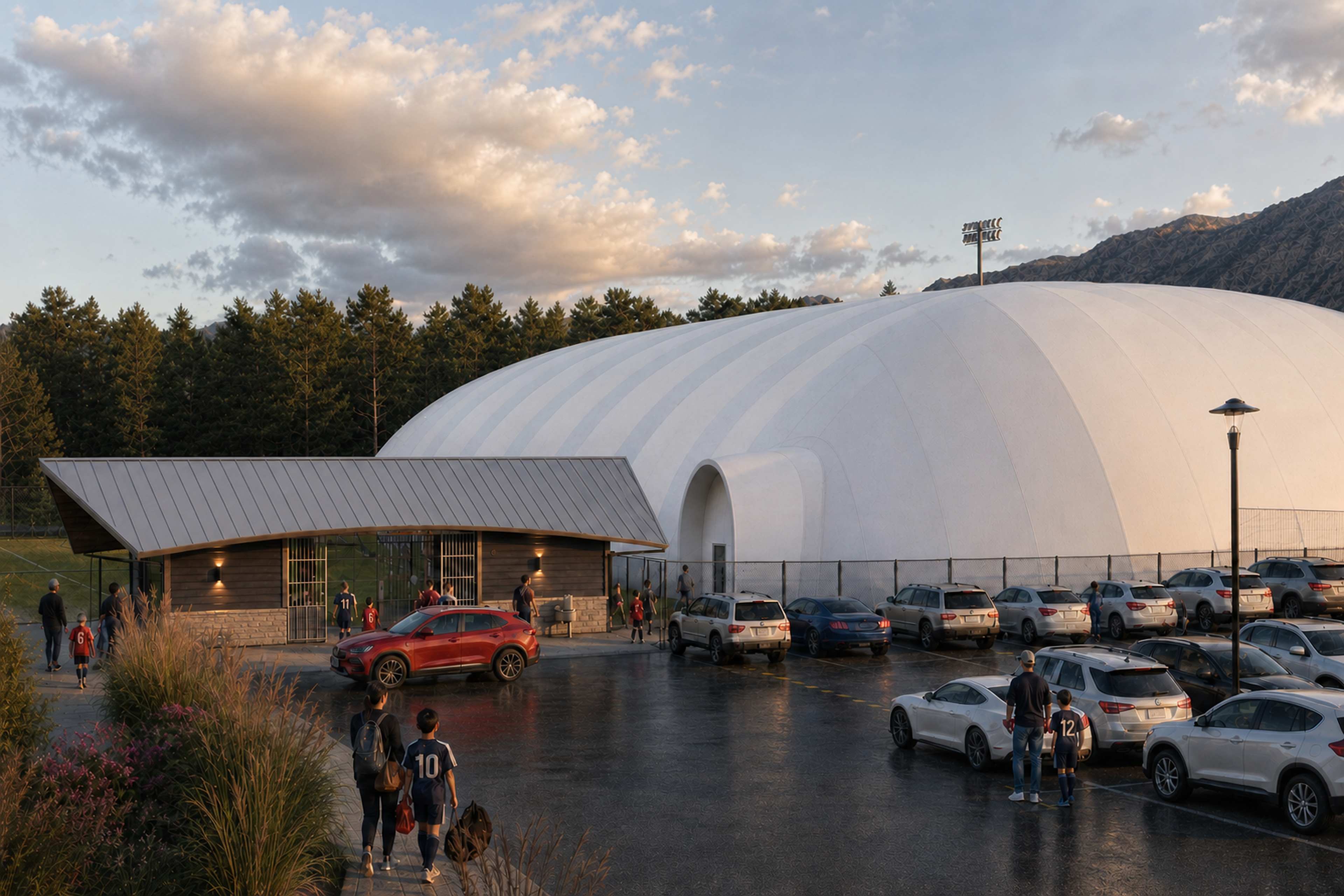 Sports Facility Entrance Structure — Small Buildings (view 3 of 3)